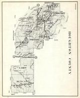 Houghton County, Duncan, Laird, Elm River, Adams, Portage, Chasseli, Stanton, Schoolcraft, Michigan State Atlas 1930c